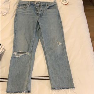 AGOLDE Riley high rise straight crop